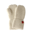 Esencia Alpaca Mittens - 100% Alpaca Fiber Ivory White | Little Mino
