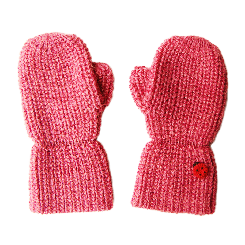 Esencia Alpaca Mittens - 100% Alpaca Fiber Coral Pink | Little Mino