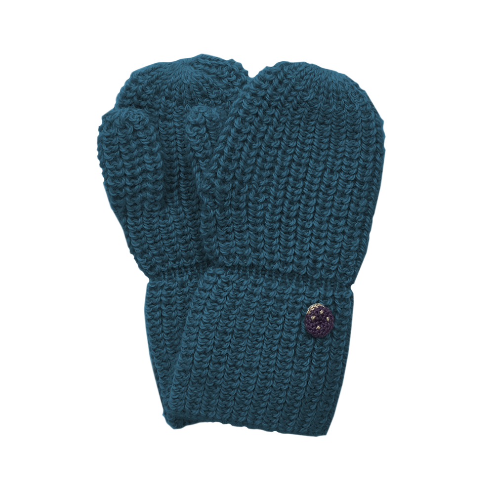 Esencia Alpaca Mittens - 100% Alpaca Fiber Teal | Little Mino