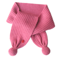 Esencia Alpaca Pompon Scarf - 100% Alpaca Fiber Pink Coral | Little Mino