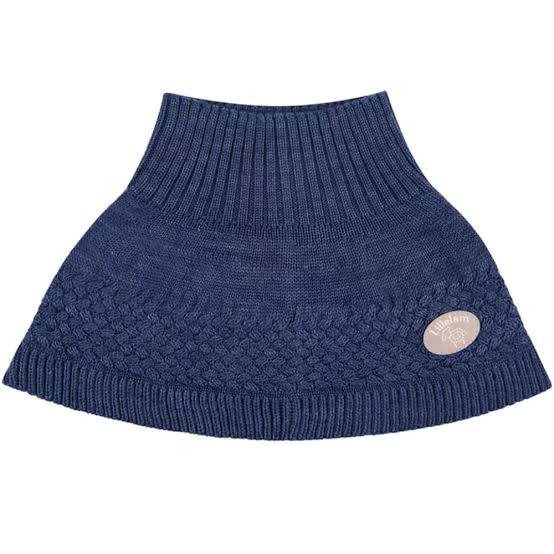 Lillelam Classic Merino Wool Neck Warmer Dark Blue | Little Mino