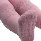 Lillelam Non-Slip Merino Wool Socks - Heather Pink | Little Mino