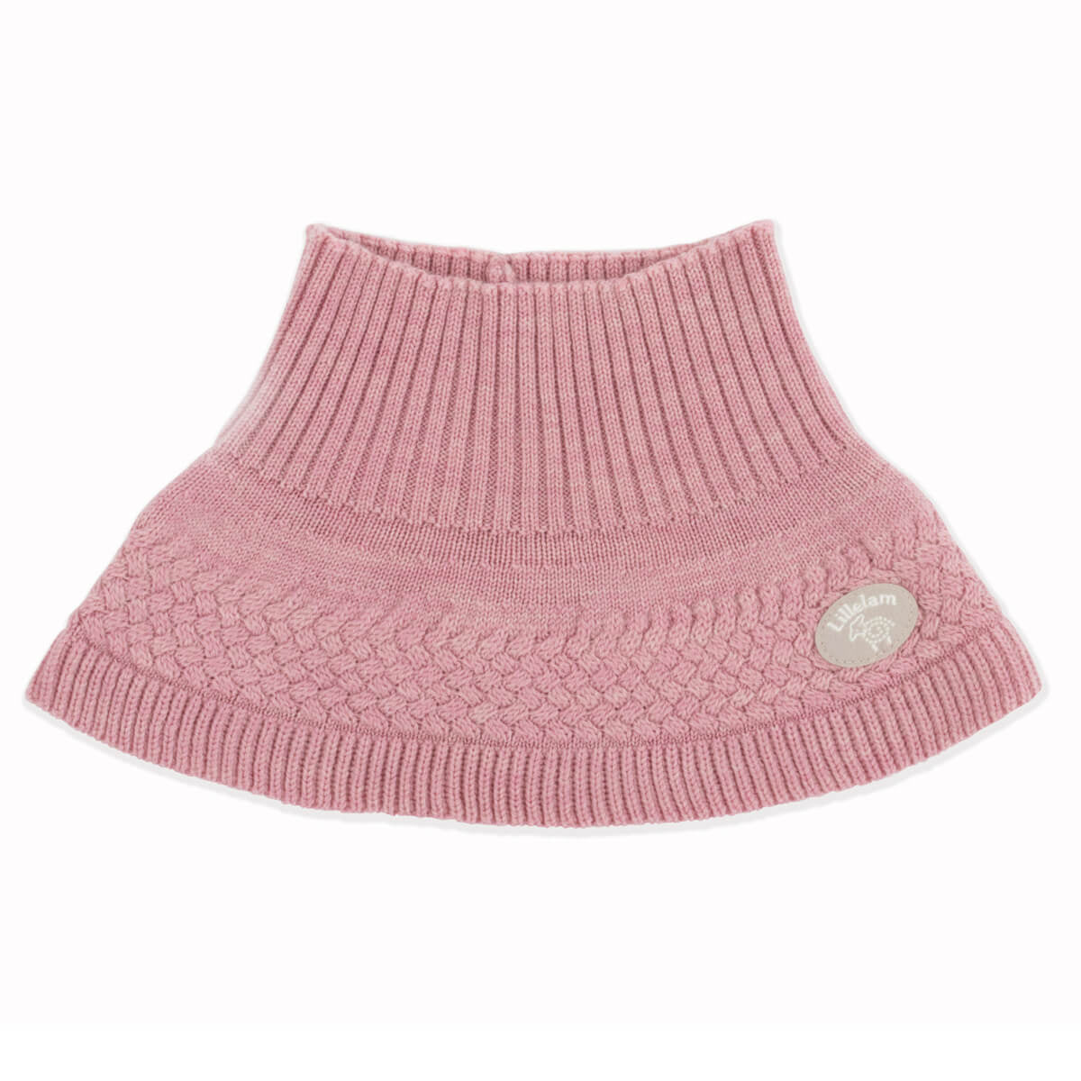 Lillelam Classic Merino Wool Neck Warmer Heather Pink | Little Mino