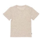Lillelam 100% Merino T-Shirt Top - Beige | Little Mino