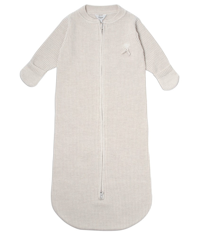 Sleeping Bag Ribb Lillelam Light Beige | Little Mino