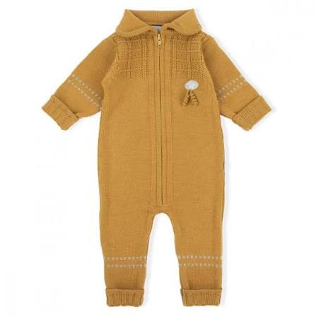 Lillelam Baby Bunting Suit Classic - 100% Merino Wool Baby Mustard Yellow | Little Mino