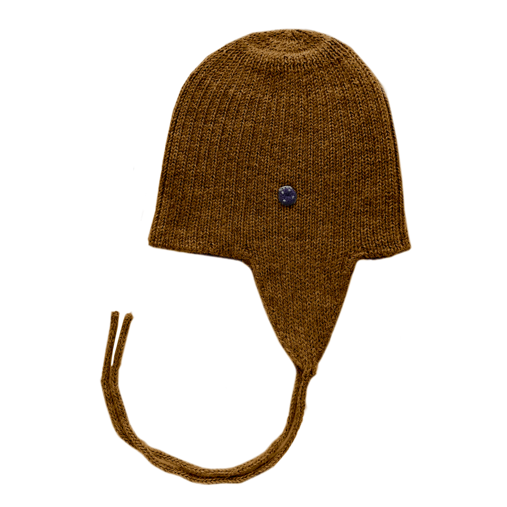 Esencia Alpaca Amber String Hat - 100% Alpaca Fiber Camel | Little Mino