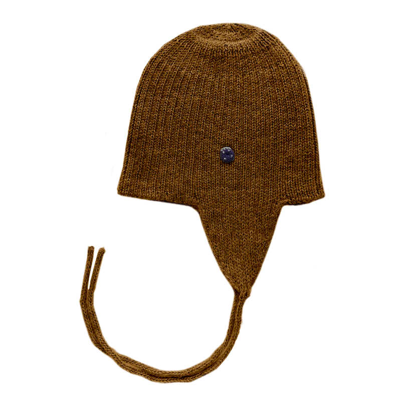 Esencia Alpaca Amber String Hat - 100% Alpaca Fiber Camel | Little Mino