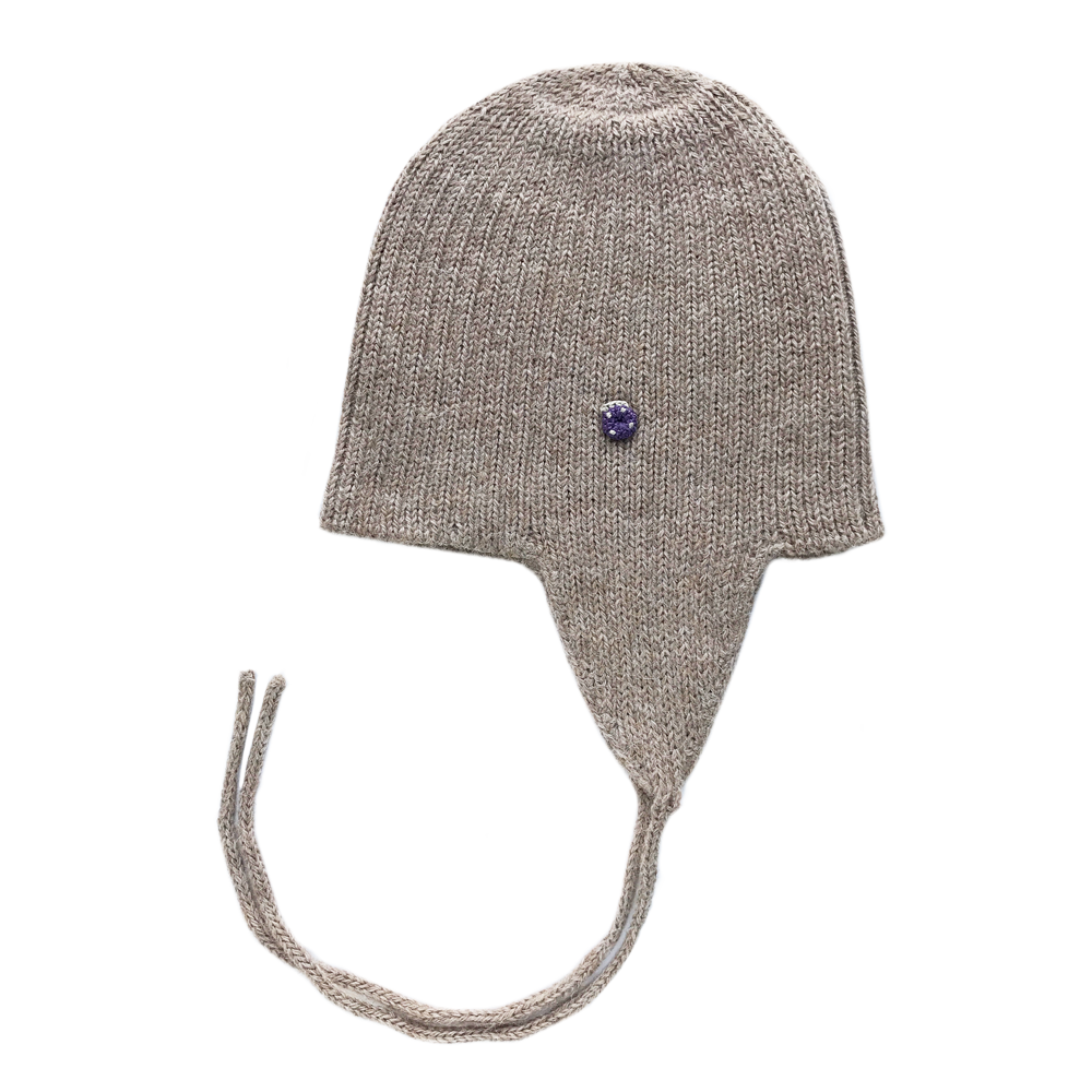 Esencia Alpaca Amber String Hat - 100% Alpaca Fiber Pebble | Little Mino