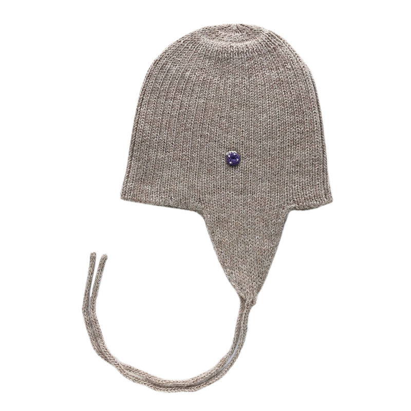 Esencia Alpaca Amber String Hat - 100% Alpaca Fiber Pebble | Little Mino