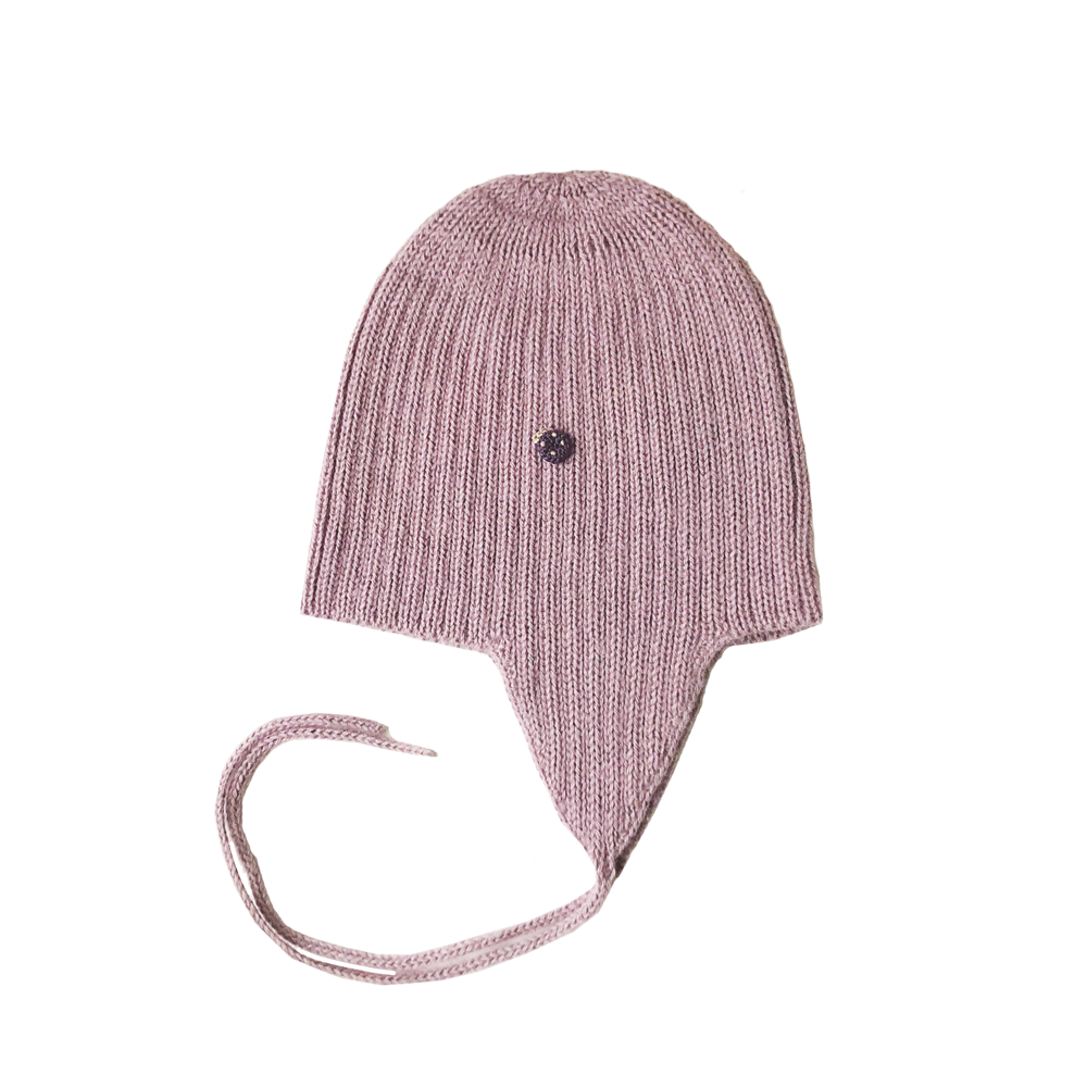 Esencia Alpaca Amber String Hat - 100% Alpaca Fiber Rosa Lillac | Little Mino
