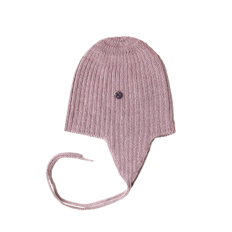Esencia Alpaca Amber String Hat - 100% Alpaca Fiber Rosa Lillac | Little Mino