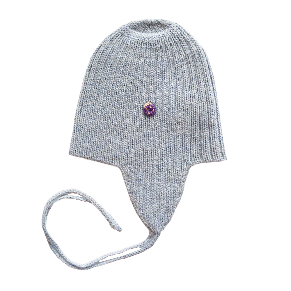 Esencia Alpaca Amber String Hat - 100% Alpaca Fiber Water Blue | Little Mino