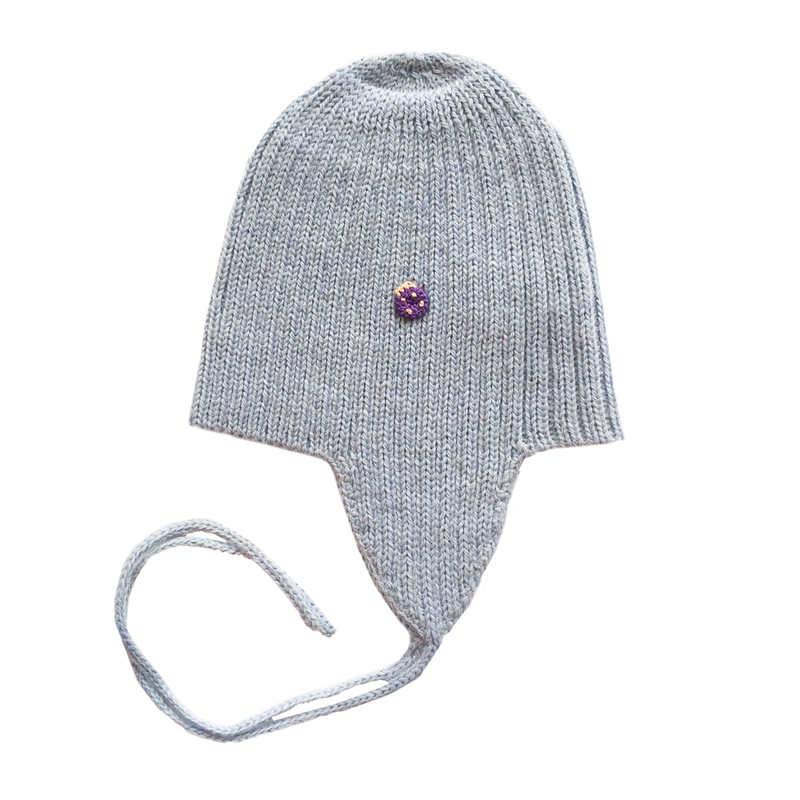 Esencia Alpaca Amber String Hat - 100% Alpaca Fiber Water Blue | Little Mino